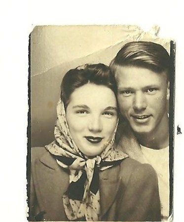 Ralph and Emma Richardson had their picture taken in a photo booth on the boardwalk in 1946.